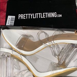White clear heel